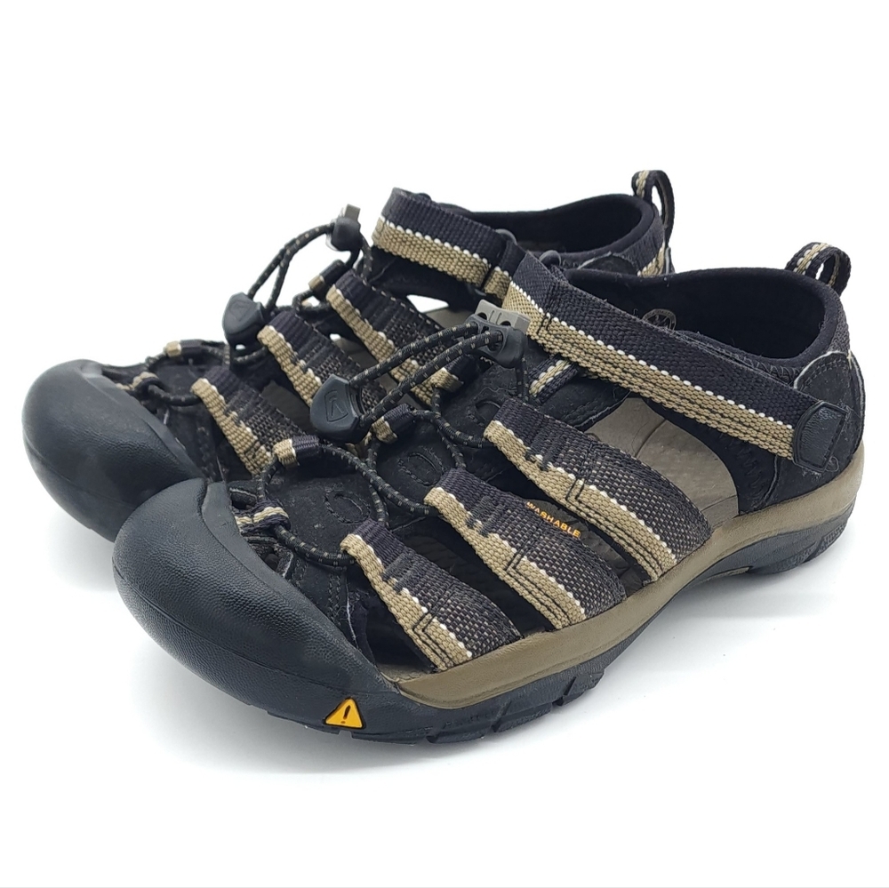 Keen Size 3 Youth Newport 2 Sport Sandals Black Brown Mesh Hike Trail Unisex